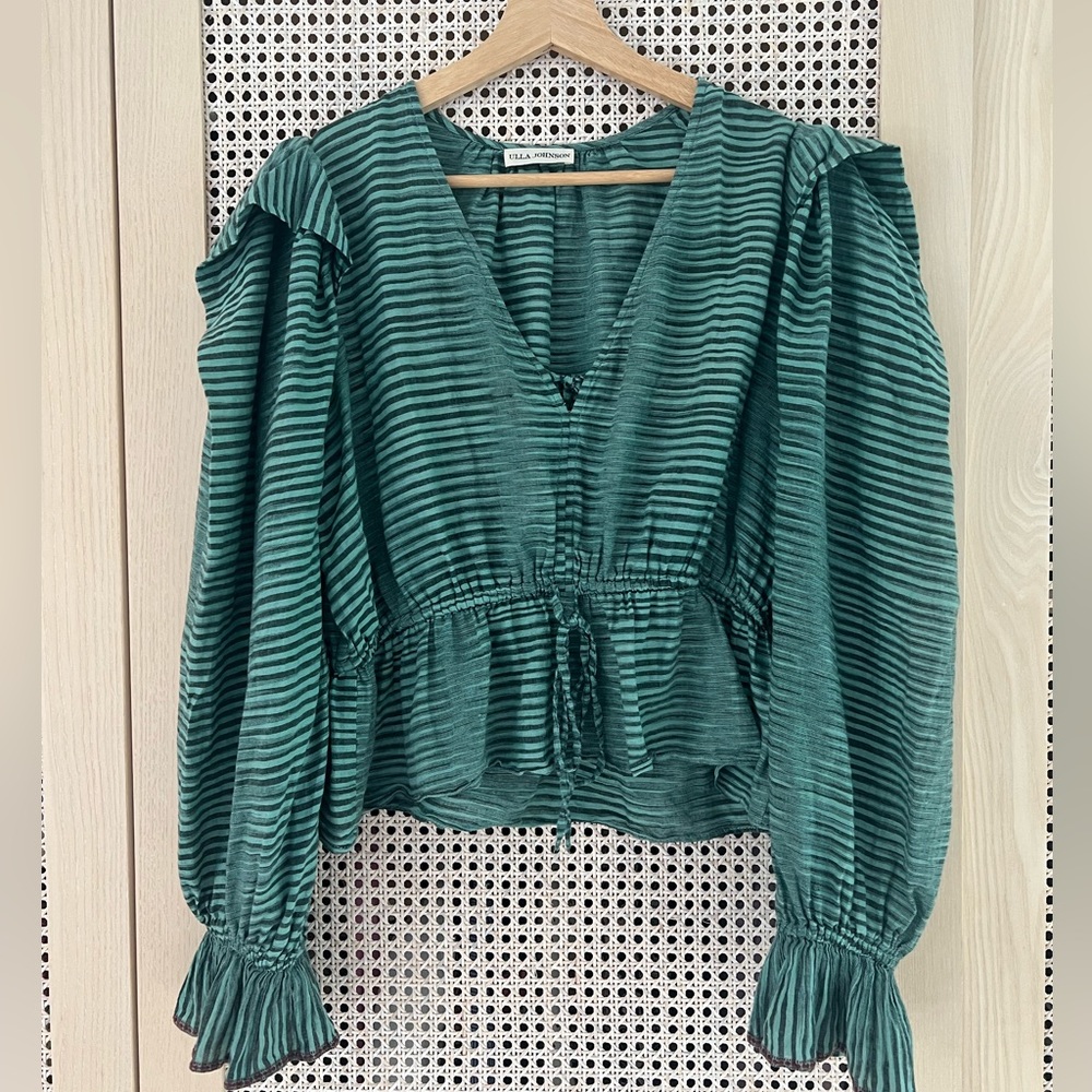 Ulla Johnson Ophelia cotton-voile blouse